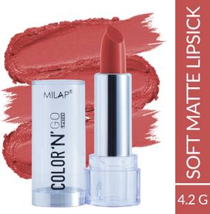 MILAP Color N Go Soft Matte Lipstick | Waterproof & Smudge proof