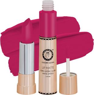 COLORS QUEEN 2 in 1 Liquid Matte Lipstick Long Lasting, Waterproof, Non Transfer Lipstick