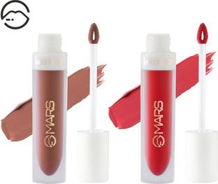 MARS Liquid Lipstick Combo Pack, Matte Finish Bold Look, Long-lasting & Smudge-proof