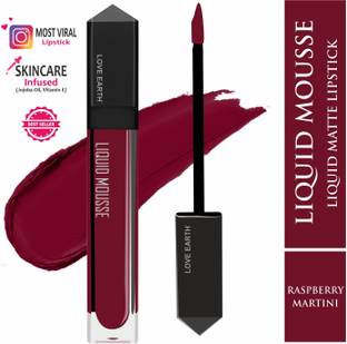 LOVE EARTH Liquid Mousse Lipstick - Raspberry Martini Matte Finish