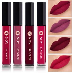 NOY Super Stay Matte Ink Bold Lip Color Liquid Lipstick Combo Pack of 4 Pcs #NL145