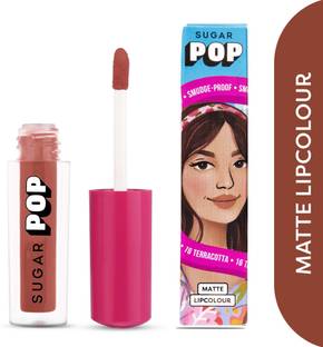 SUGAR POP Matte Lipcolour 16 Terracotta - Super Matte | Lasts 8+ hours | Non-Drying