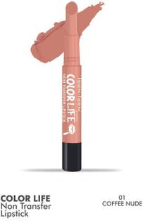 Teen.Teen COLORLIFE NON TRANSFER WATER PROOF LONG LASTING MATTE LIPSTICK (M-01 COFFEE NUDE, 2.1 g)