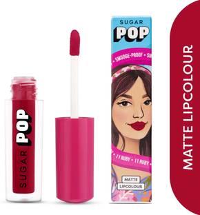 SUGAR POP Matte Lipcolour 08 Crimson - Super Matte | Lasts 8+ hours | Non-Drying