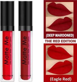 RVLIPS Non Transfer Waterproof Longlast Liquid Matte me Beauty Lipstick Combo Pack Of 2