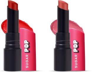 SUGAR POP Ultrastay Pack of 2- Red & Brown - Waterproof | Smudgeproof