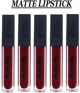 Valhalla 5pcs mahroon liquid lipstick Water Proof Sensational matte lipstick