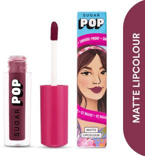 SUGAR POP Matte Lipcolour 02 Mauve - Super Matte | Lasts 8+ hours | Non-Drying