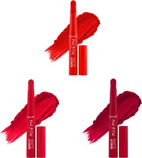 MILAP Pout It Out Lip Crayon Long lasting wear|With Jojoba & Avocado Oil|3 pc|1,3,5
