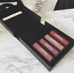 Onfroi Mini Beauty Lipsticks Combo Pack of 4 Liquid Lipstick, Nude Edition
