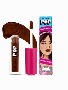 SUGAR POP Matte Lipcolour 17 Cocoa - Super Matte | Lasts 8+ hours | Non-Drying