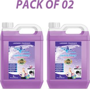 deeppyoar Top Load & Front Load Natural Laundry Liquid Detergent COMBO PACK Lavender Liquid Detergent