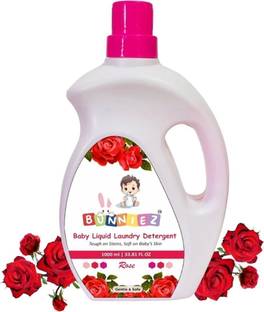 Bunniez Baby Laundry Detergent for Baby Clothes Kills Bacteria Free From Harsh Chemicals Rose Liquid Detergent