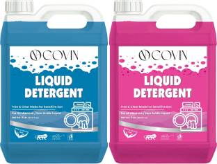 GOVIN WASH Detergent Liquid for Washing Machine blue and pink combo pack of -2 Multi-Fragrance Liquid Detergent