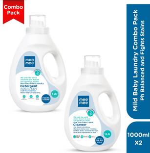 MeeMee Mild Baby Laundry Combo Pack Ph Balanced and Fights Stains Liquid Detergent