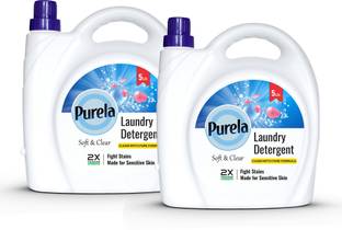 PURELA Detergent Liquid For Washing Machine & Bucket Wash, Skin Friendly & Balanced PH Aqua Liquid Detergent