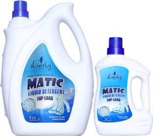 SQUEEKY Matic Liquid Detergent Top Load 5+1 Ltr | Remove Tough Dried Stain* | Soft Hands Lavender Liquid Detergent