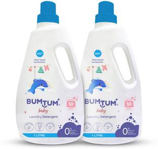 BUMTUM 100% Natural Plant Based Baby Laundry for Clothes, Derma Tested Fresh Liquid Detergent