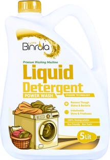 Binrola Liquid Detergent, Suitable Detergent for top load & front load laundry (YELLOW) Lime Liquid Detergent