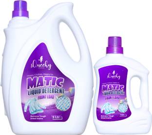 SQUEEKY Matic Liquid Detergent Front Load 5+1 Ltr | Remove Tough Dried Stain* in Machine Rose Liquid Detergent