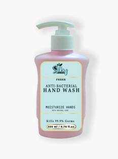 SILKY PURE Anti Bacterial Hand Wash Moisturize, Fights Germs & Soft On Hands (Pack of 1) Fresh Liquid Detergent