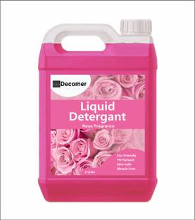 Decomer Liquid Detergent, All type for cloth, use for top load and front load pink Rose Liquid Detergent
