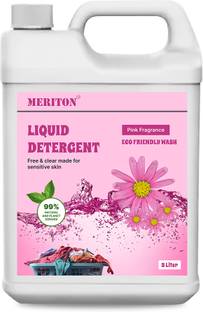 Meriton Liquid Detergent, Suitable For Top & Front Load, Liquid For Machine & Handwash Rose Liquid Detergent