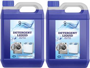FLISKO 10 Ltr Washing Machine Liquid Detergent Laundry Front/Top Load/Bucket Wash Aqua Multi-Fragrance Liquid Detergent