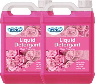 M&C liquid detergent pink for all type of cloth, top and front load machine (10 L) Rose Liquid Detergent