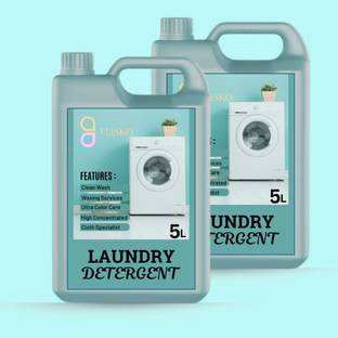 FLISKO Washing Machine Liquid Detergent 10L With Extra Cloth Care In Blue Combo Lavender Liquid Detergent