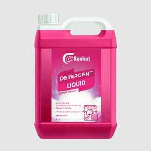 EROSKET High-Quality Rose Laundry Liquid for Top & Front-Load Washing Machine (5L) Multi-Fragrance Liquid Detergent