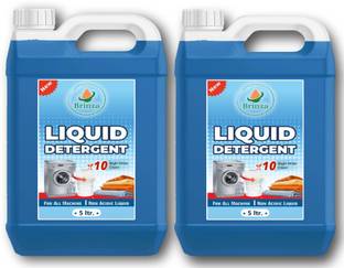 BRINZA Washing Machine Liquid Detergent COMBO of 5 liter can (10 Litre) Lavender Liquid Detergent