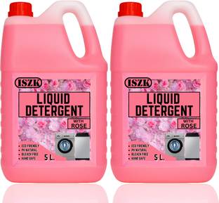 ISZK Liquid Detergent 10L Gentle on Fabric, Tough on Stains & Effective in Cold Rose Liquid Detergent