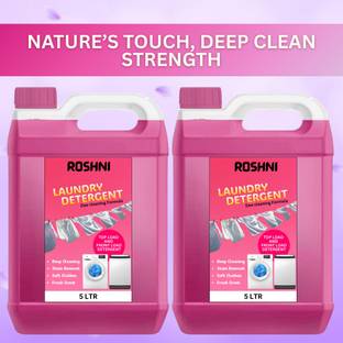 Roshni Liquid Detergent Pink 10 Liter Floral Freshness & Deep Cleaning Rose Liquid Detergent