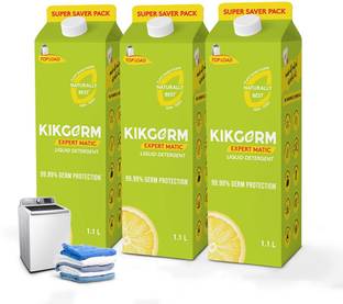 Kikgerm Naturally Best FRONT LOAD | 3300ML | No Harmful Chemicals | New & Shiny Clothes Lime Liquid Detergent
