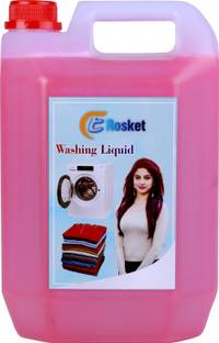 EROSKET Washing machine liquid detergent top load and front load -pink (5 ltr) Multi-Fragrance Liquid Detergent