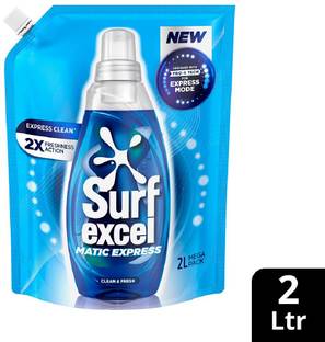Surf excel Matic Express Clean & Fresh (2L Pouch) Multi-Fragrance Liquid Detergent