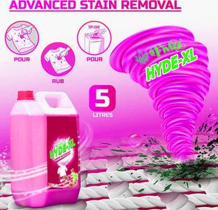 HYDE-XL Pink Lily Liquid Detergent for Front Load & Top Load/Fresh Fabric Softner. Lily Liquid Detergent