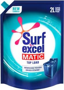 Surf excel Matic Top Load Liquid Detergent 2L Refill pouch, Remove Stains Multi-Fragrance Liquid Detergent