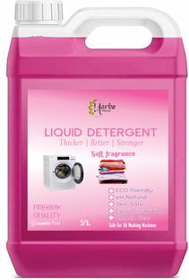 Harbe PINK Washing machine liquid detergent 5L TOP AND FRONT LOAD Fresh Liquid Detergent