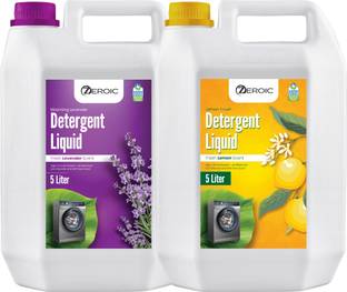 ZEROIC Lavender & Lemon Liquid Detergent, Natural Stain Remover, Skin-Safe, Lavender Liquid Detergent