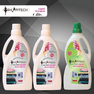 SHOPITECH Multipack Of 3 liquid detergent Suitable for top and front load Liquid Detergent Detergent Powder (Floral)