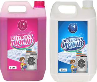 Jumin Combo 5L White+5L White MIX FLOWER Washing machine liquid detergent 10L Multi-Fragrance Liquid Detergent
