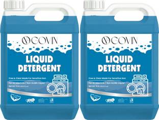 GOVIN WASH fabric care blue Detergent Liquid for Washing Machine combo pack of-2 Aqua Liquid Detergent