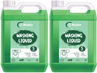 EROSKET Washing machine liquid detergent top load and front load -green (10 ltr) Multi-Fragrance Liquid Detergent