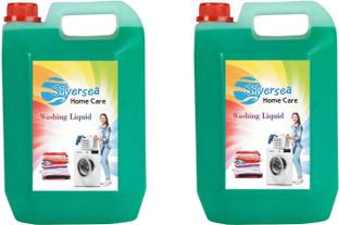 Silversea Washing machine liquid detergent top load and front load (MIX FLOWER, 10L-green) Multi-Fragrance Liquid Detergent