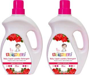 Bunniez Baby Laundry Detergent for Baby Clothes Kills Bacteria Free From Harsh Chemicals Rose Liquid Detergent