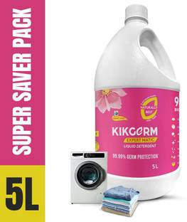 Kikgerm Naturally Best Front LOAD No Harmful Chemicals New & Shiny Clothes Floral Liquid Detergent