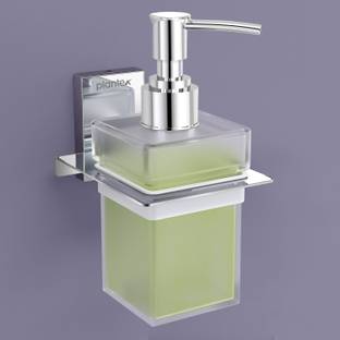 Plantex Steel Soap Dispenser for Bathroom/Shampoo Dispenser/Bathroom Accessories 200 ml Liquid, Sanitizer Stand, Shampoo, Conditioner Dispenser