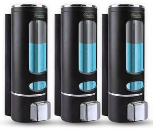 HOMIFY Soap Dispenser Heavy Duty (Black)(Pack Of 3) 400 ml Soap, Liquid, Gel, Conditioner, Foam, Shampoo, Sanitizer Stand Dispenser